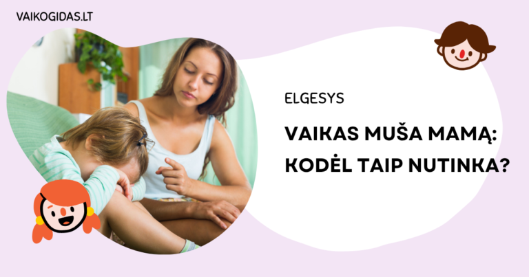 Vaikas muša mamą
